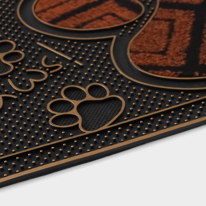 Коврик придверный Доляна «Лапка», цвет МИКС Коврик придверный Доляна «Лапка», цвет МИКС