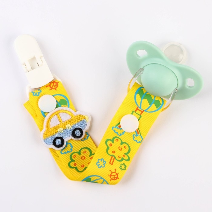 Держатель для соски - пустышки «Мой первый транспорт», на ленте Держатель для соски - пустышки «Мой первый транспорт», на ленте