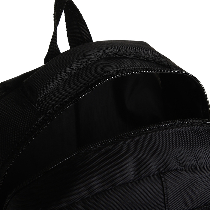 Рюкзак школьный из текстиля на молнии, 5 карманов, цвет чёрный/синий Рюкзак школьный из текстиля на молнии, 5 карманов, цвет чёрный/синий