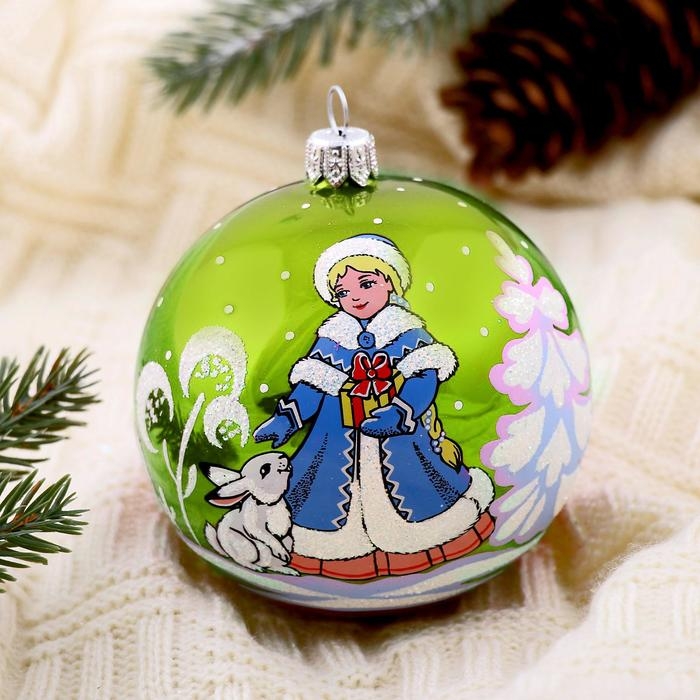 Новогодний шар Новогодний шар "Любава" 8,5 см микс