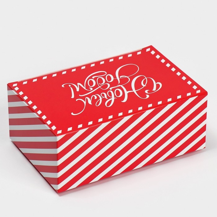 Коробка подарочная новогодняя складная «С Новым годом», 18 х 12 х 7 см, Новый год Коробка подарочная новогодняя складная «С Новым годом», 18 х 12 х 7 см, Новый год