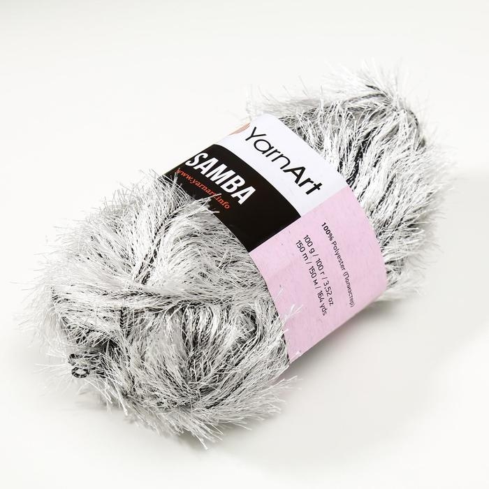 Пряжа Пряжа "Samba" 100% полиэстер 150м/100гр (А 64 белобурка)
