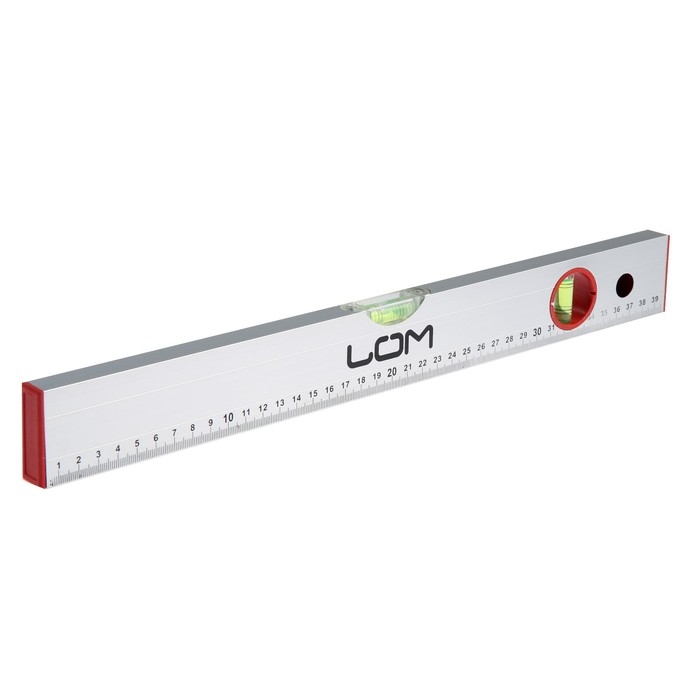 Уровень алюминиевый ЛОМ, 2 глазка, линейка, 400 мм Уровень алюминиевый ЛОМ, 2 глазка, линейка, 400 мм