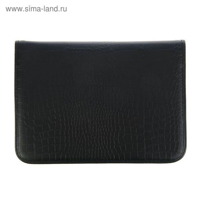 Папка деловая, искусственная кожа, для бумаг, 350 х 250 х 30 мм, 1 отделение, на замке, 3Д06 "Крокодил"