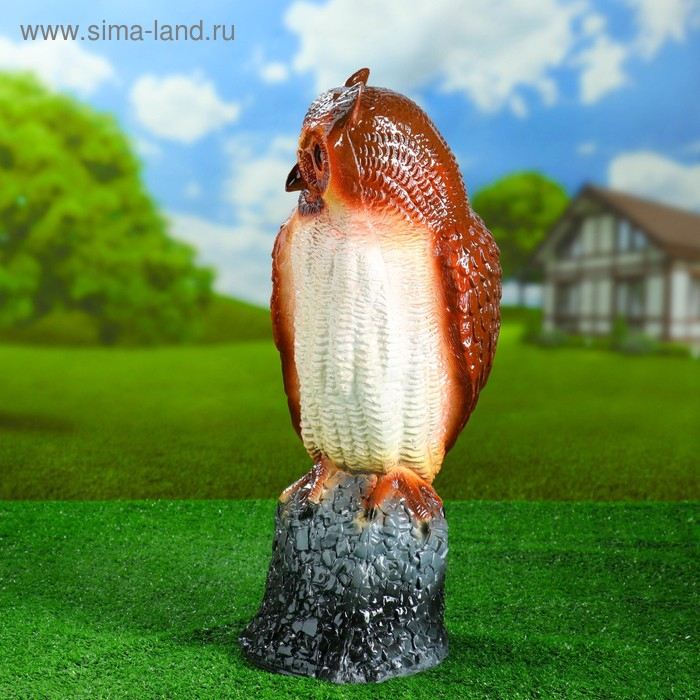 Садовая фигура Садовая фигура "Сова на камне" большая 20х25х55см