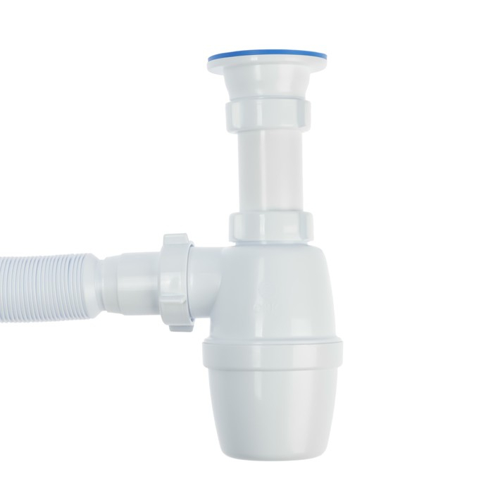 Сифон для мойки ORIO A-4001, 1 1/2 Сифон для мойки ORIO A-4001, 1 1/2"х40 мм, нерж. решетка, с гофрой 40х40/50мм