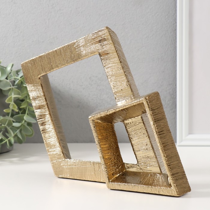 Сувенир керамика  Сувенир керамика "Абстракция. Два квадрата" золото 25,5х5,5х20,5 см