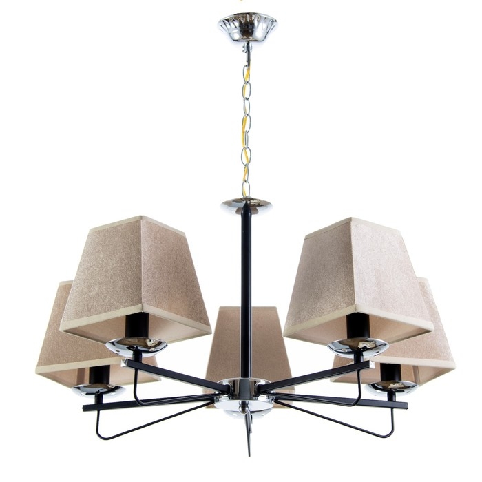 Люстра Люстра "Жозефина" 5хЕ14 40Вт чёрно-хромовый 58х58х34 см BayerLux