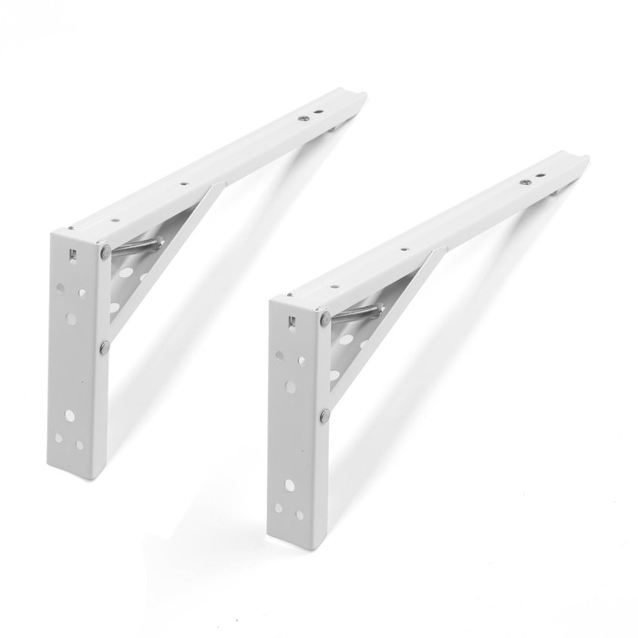 Кронштейн складной для столов и полок ТУНДРА, F001 , 2 шт., длина 300 мм., сталь, цвет белый 97039 Кронштейн складной для столов и полок ТУНДРА, F001 , 2 шт., длина 300 мм., сталь, цвет белый 97039