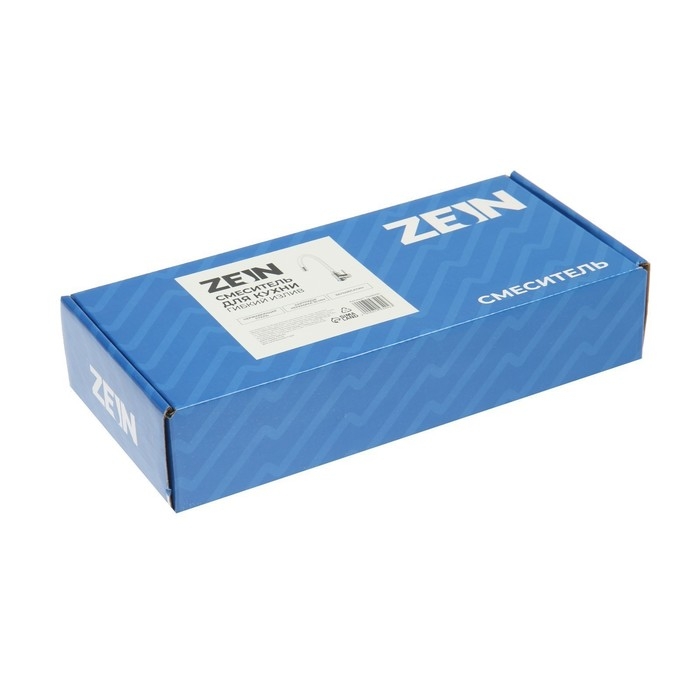 Смеситель для кухни ZEIN Z2752, гибкий излив, картридж 35 мм, нерж. сталь, белый/сатин Смеситель для кухни ZEIN Z2752, гибкий излив, картридж 35 мм, нерж. сталь, белый/сатин