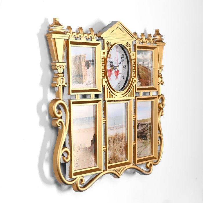 Часы настенные с фоторамками Часы настенные с фоторамками "Семья", 48 х 38 см, циферблат d-12 см