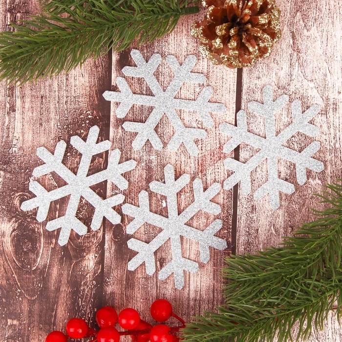 Декор «Снежинки», набор 4 шт. Декор «Снежинки», набор 4 шт.
