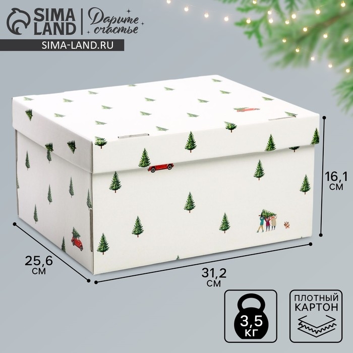 Коробка подарочная новогодняя складная «Новый год», 31,2 х 25,6 х 16,1 см, Новый год Коробка подарочная новогодняя складная «Новый год», 31,2 х 25,6 х 16,1 см, Новый год