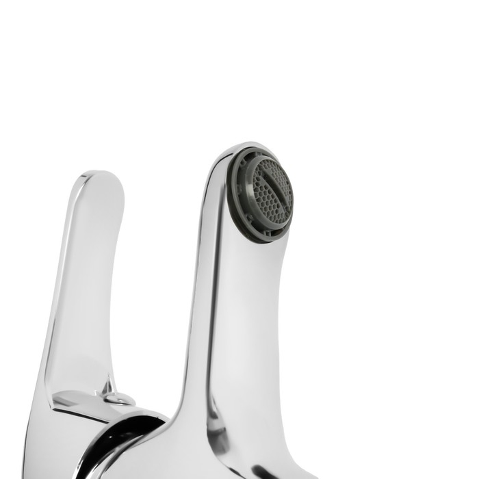 Смеситель для раковины  Смеситель для раковины "СоюзКран" 567-018, однорычажный, низкий излив 91 мм, цинк, хром