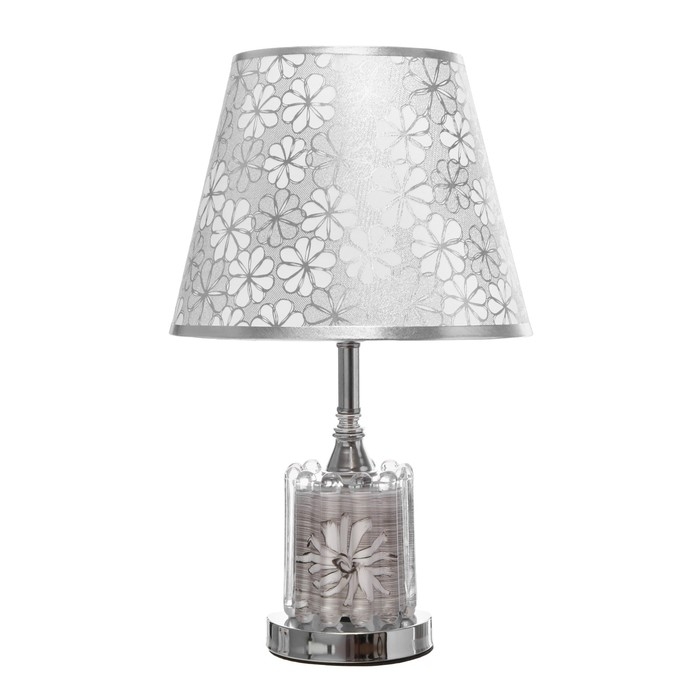 Настольная лампа с подсветкой Настольная лампа с подсветкой "Элоиза" Е27 40Вт хром 25х25х41 см