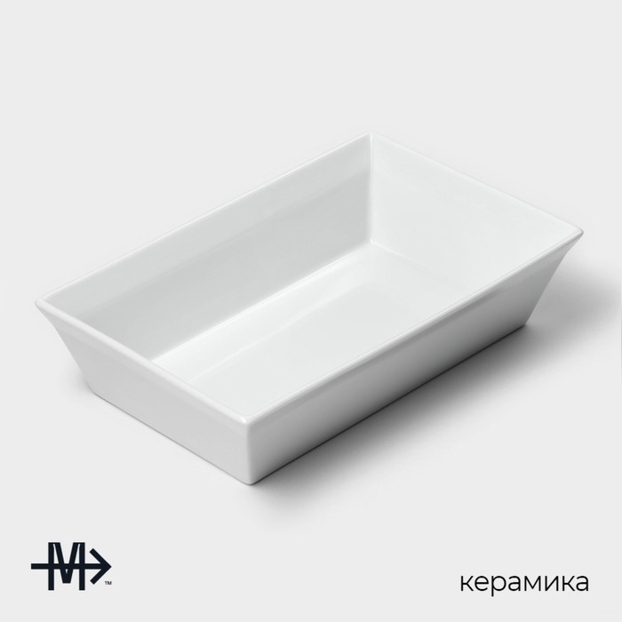Форма для выпечки из жаропрочной керамики Magistro White gloss, 1,6 л, 27×17×6,3 см Форма для выпечки из жаропрочной керамики Magistro White gloss, 1,6 л, 27×17×6,3 см