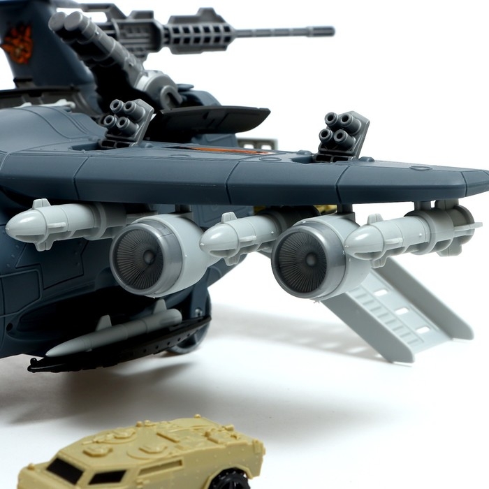 Парковка «Военный самолёт», 4 машинки, подвижные элементы Парковка «Военный самолёт», 4 машинки, подвижные элементы