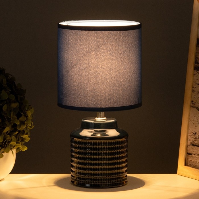 Лампа настольная Лампа настольная "Катрина" 1х40Вт Е14 синий 13х13х25см