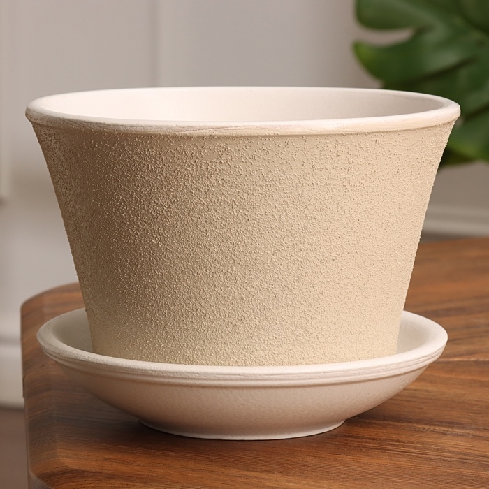 Горшок цветочный Горшок цветочный "Мессина" с подставкой 1,4 л