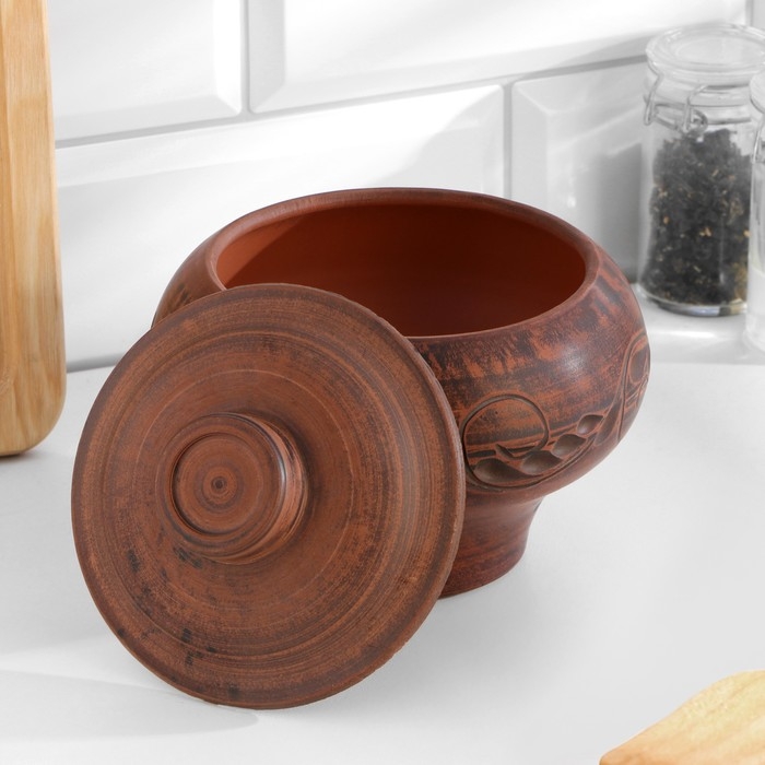 Горшок для жаркого №2  Горшок для жаркого №2 "Вьюнок", 0,6 л, 14 х 14 х 14 см