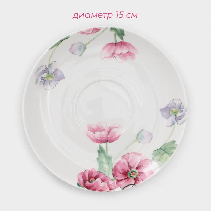 Сервиз фарфоровый чайный Доляна «Зайка», 12 предметов: 6 чашек 250 мл, 6 блюдец d=15 см, цвет белый Сервиз фарфоровый чайный Доляна «Зайка», 12 предметов: 6 чашек 250 мл, 6 блюдец d=15 см, цвет белый