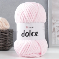 Пряжа "Dolce" 100% микрополиэстер 120м/100гр (750 нежно розовый)