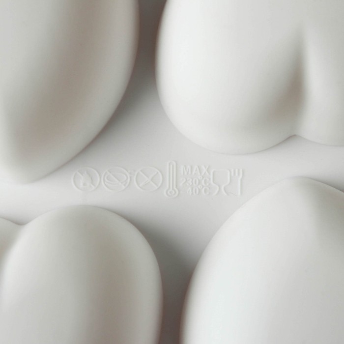 Форма для муссовых десертов и выпечки KONFINETTA «Сердца», 29,8×17,3×2,5 см, 15 ячеек (5×4,6 см), цвет белый Форма для муссовых десертов и выпечки KONFINETTA «Сердца», 29,8×17,3×2,5 см, 15 ячеек (5×4,6 см), цвет белый