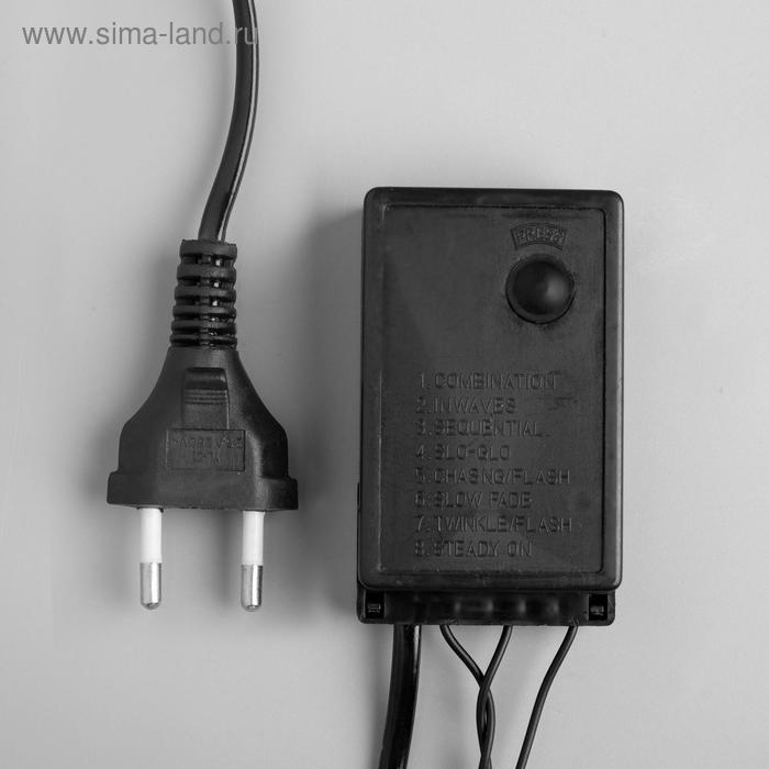 Гирлянда «Нить» 10 м с насадками «Шарики 1.5 см», IP44, тёмная нить, 100 LED, свечение белое, 8 режимов, 220 В Гирлянда «Нить» 10 м с насадками «Шарики 1.5 см», IP44, тёмная нить, 100 LED, свечение белое, 8 режимов, 220 В