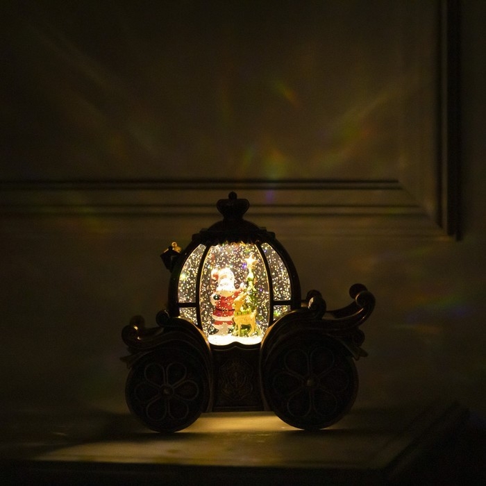 Светодиодная фигура «Карета с Дедом Морозом» 20 × 18.5 × 11 см, пластик, батарейки ААх3 (не в комплекте), USB, свечение тёплое белое Светодиодная фигура «Карета с Дедом Морозом» 20 × 18.5 × 11 см, пластик, батарейки ААх3 (не в комплекте), USB, свечение тёплое белое