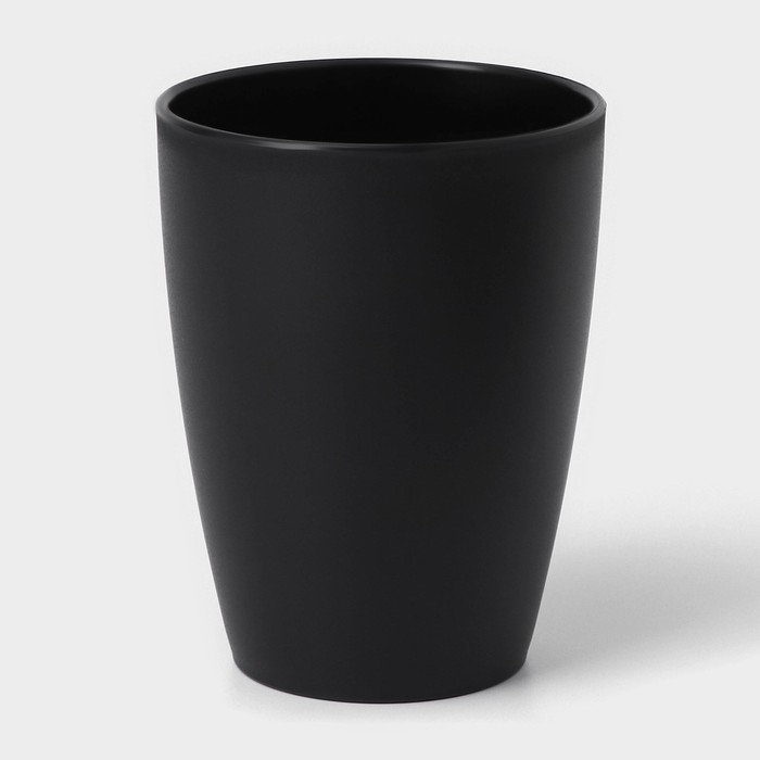 Набор для ванной «Эталон», 4 предмета: дозатор для мыла, мыльница, 2 стакана, 24×8×17 см, цвет чёрный Набор для ванной «Эталон», 4 предмета: дозатор для мыла, мыльница, 2 стакана, 24×8×17 см, цвет чёрный