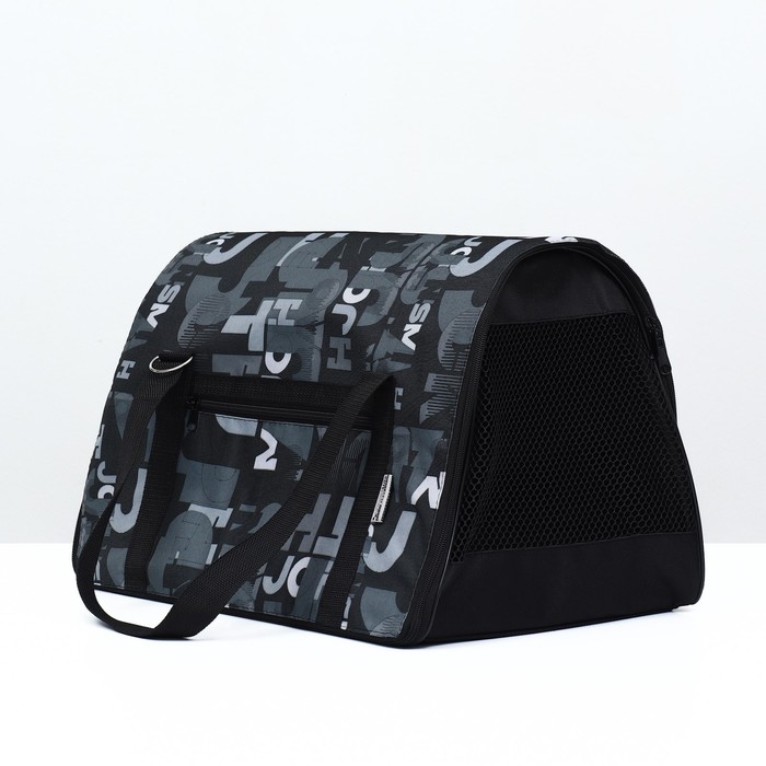 Сумка - переноска для животных  Сумка - переноска для животных "Принт", размер M, 43 х 27 х 30 см буквы
