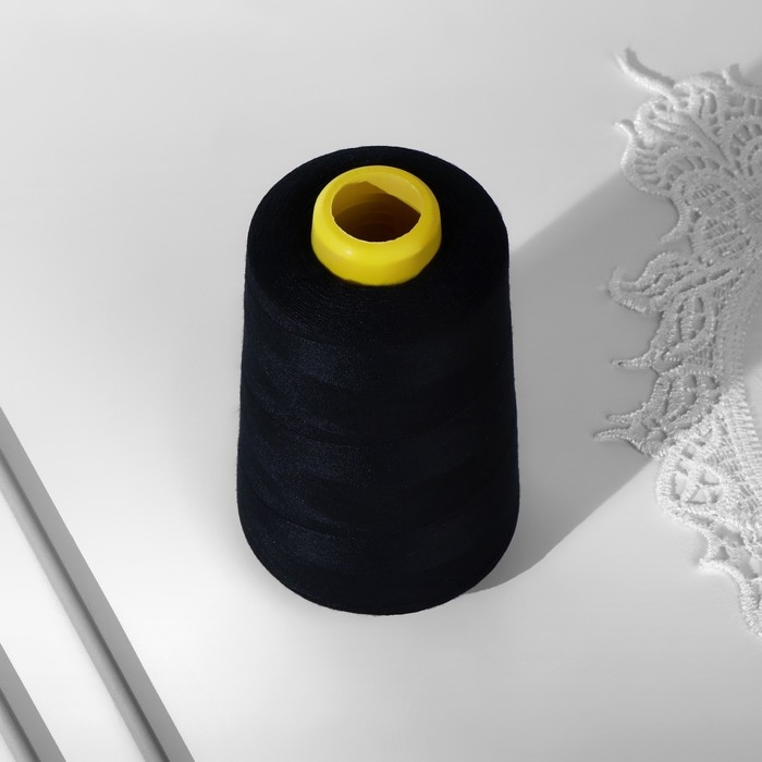 Нитки 40/2, 4500 м, цвет чёрный Нитки 40/2, 4500 м, цвет чёрный