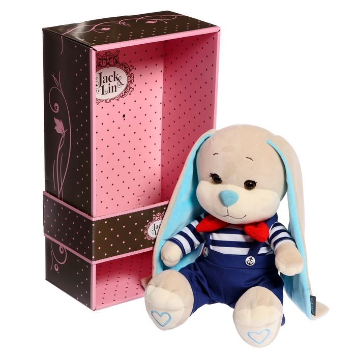 Мягкая игрушка «Зайчик Жак», матрос в комбинезоне, 25 см Мягкая игрушка «Зайчик Жак», матрос в комбинезоне, 25 см