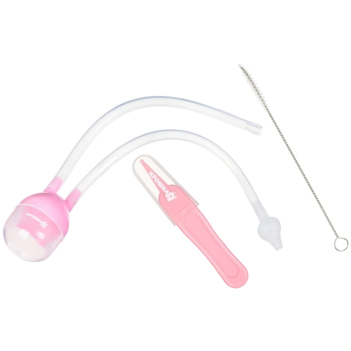 Набор по уходу за ребенком (аспиратор, щеточка, пинцет), цвет розовый Набор по уходу за ребенком (аспиратор, щеточка, пинцет), цвет розовый