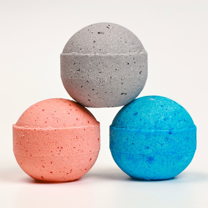 Бомбочки в спайке Бомбочки в спайке "Кокос, Арбуз, Морские соли и минералы" набор 3 шт по 110 г