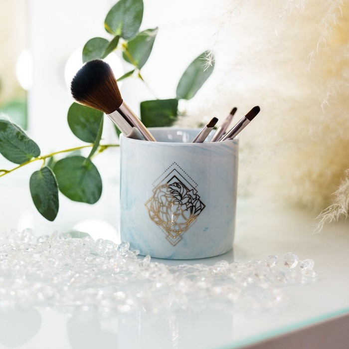 Горшок для цветов керамический с тиснением, кашпо «Геометрия», 8 х 7,5 см Горшок для цветов керамический с тиснением, кашпо «Геометрия», 8 х 7,5 см