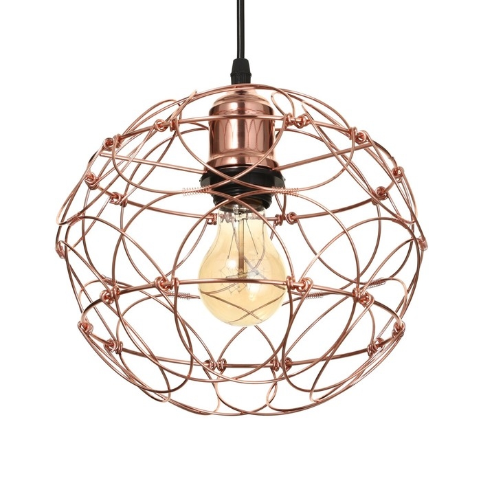 Светильник BayerLux 1671/1 E27 40Вт медь 28х28х30-130 см
