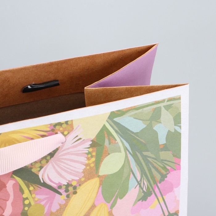 Пакет подарочный крафтовый горизонтальный, упаковка, «Вдохновляй», ML 23 х 27 х 11.5 см Пакет подарочный крафтовый горизонтальный, упаковка, «Вдохновляй», ML 23 х 27 х 11.5 см