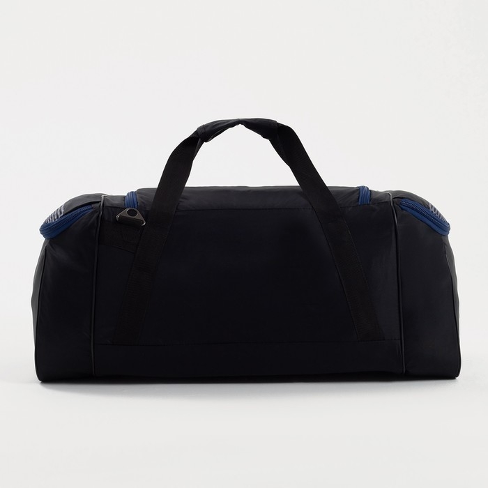 Сумка дорожная на молнии, 3 наружных кармана, длинный ремень, цвет чёрный Сумка дорожная на молнии, 3 наружных кармана, длинный ремень, цвет чёрный