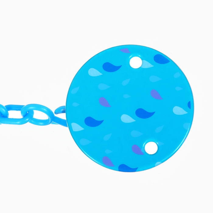 Набор: Соска - пустышка с держателем «Пингвин», анатомическая +6 мес, цвет голубой Набор: Соска - пустышка с держателем «Пингвин», анатомическая +6 мес, цвет голубой