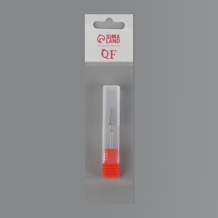 Фреза твердосплавная для маникюра «Конус», мелкая нарезка, 6 × 15 мм, в пластиковом футляре Фреза твердосплавная для маникюра «Конус», мелкая нарезка, 6 × 15 мм, в пластиковом футляре