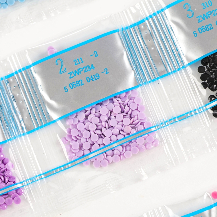 Алмазная мозаика - стикер на новый год для детей с частичным заполнением «Милые зверюшки», новогодний набор для творчества