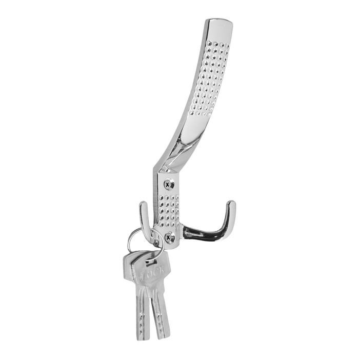 Крючок мебельный ТУНДРА TKT001, трехрожковый, хром Крючок мебельный ТУНДРА TKT001, трехрожковый, хром