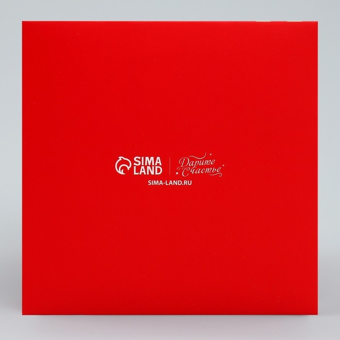 Складная коробка под маленький торт «Новогодний подарок», 15 х 15 х 18 см, Новый год Складная коробка под маленький торт «Новогодний подарок», 15 х 15 х 18 см, Новый год