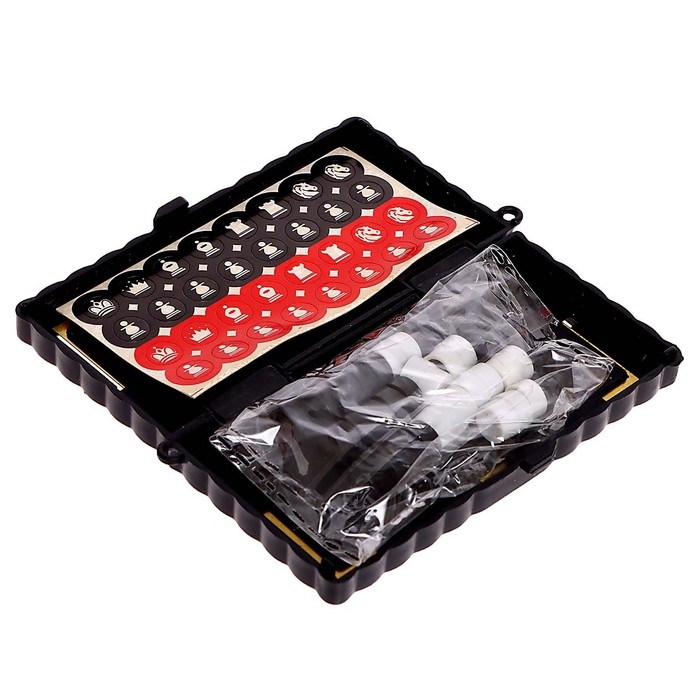 Настольная игра «Шашки, шахматы», 2 в 1, на магнитах, 4+ Настольная игра «Шашки, шахматы», 2 в 1, на магнитах, 4+