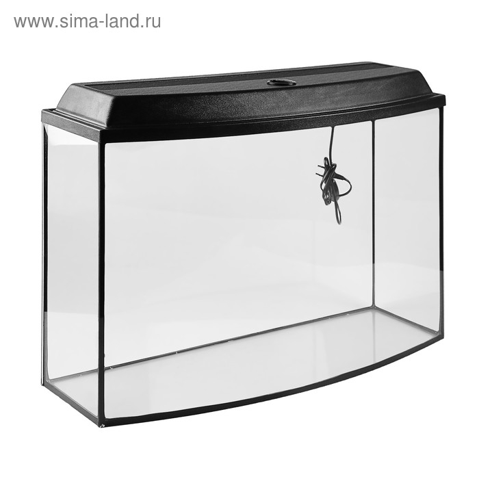 Аквариум Аквариум "Телевизор" с крышкой, 100 литров, 80 х 27 х 50/55 см, чёрный
