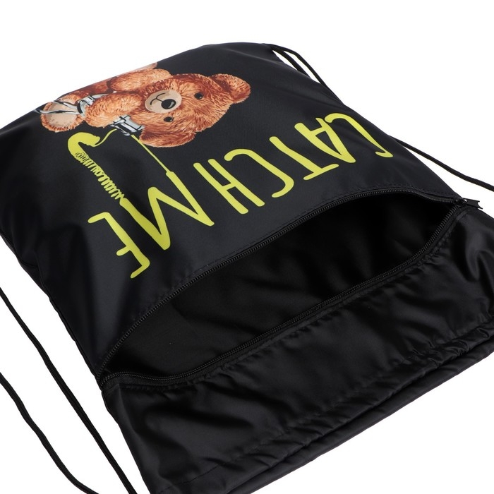 Мешок для обуви с карманом 420 х 340 мм, Calligrata МСО-7С, (мягкий полиэстер, плотность 210D),  Мешок для обуви с карманом 420 х 340 мм, Calligrata МСО-7С, (мягкий полиэстер, плотность 210D), "Медведь"