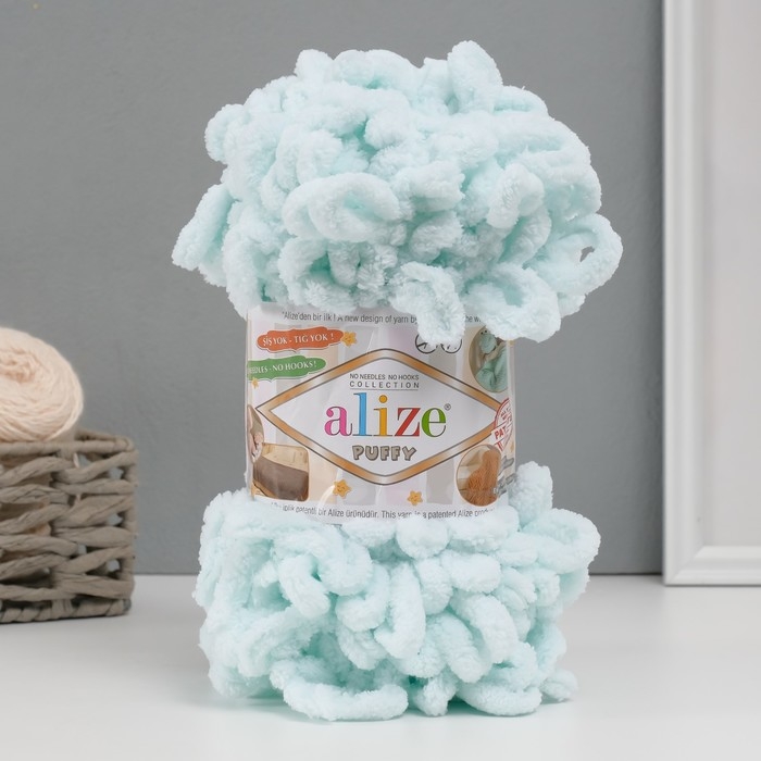 Пряжа Пряжа "Puffy" 100 % микрополиэстер 9м/100г (15 айсберг)