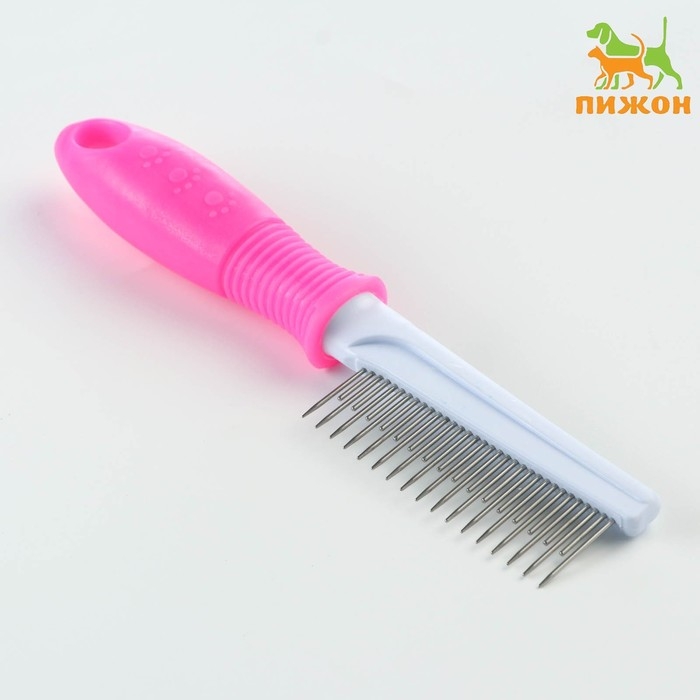 Расчёска  Расчёска "Комфорт" с заострёнными зубьями разной длины, нескользящая ручка, 21 х 4 см, розов.