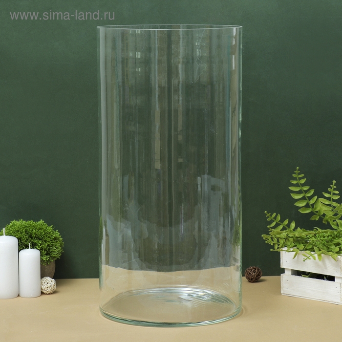 Ваза  Ваза "Трубка 250" 50х25 см 22 л прозрачная